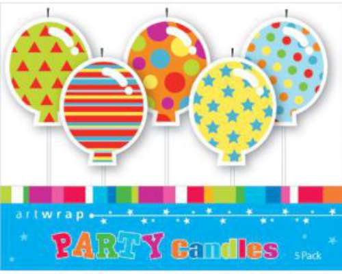 Party Candles - Balloons - 5 pk